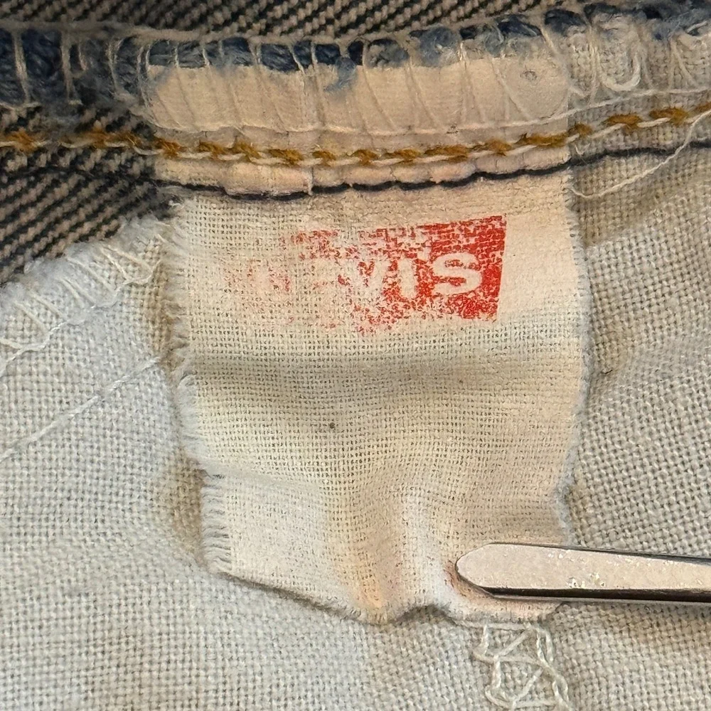 USA 80s Vintage 517 Levi's Jeans Orange‎ Tab Faded Wash Distressed